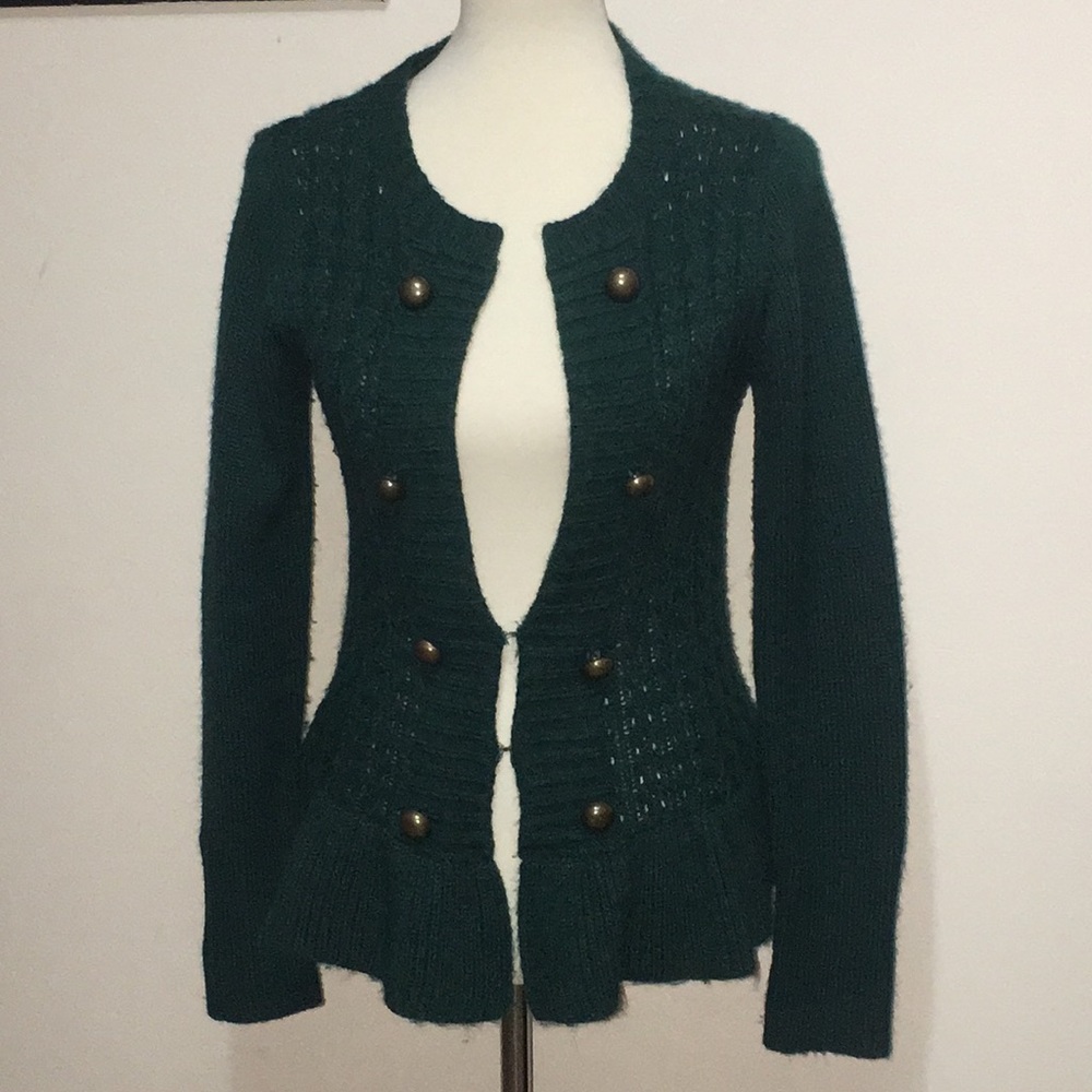 Green‎ sweater cardigan size by a.n.a.